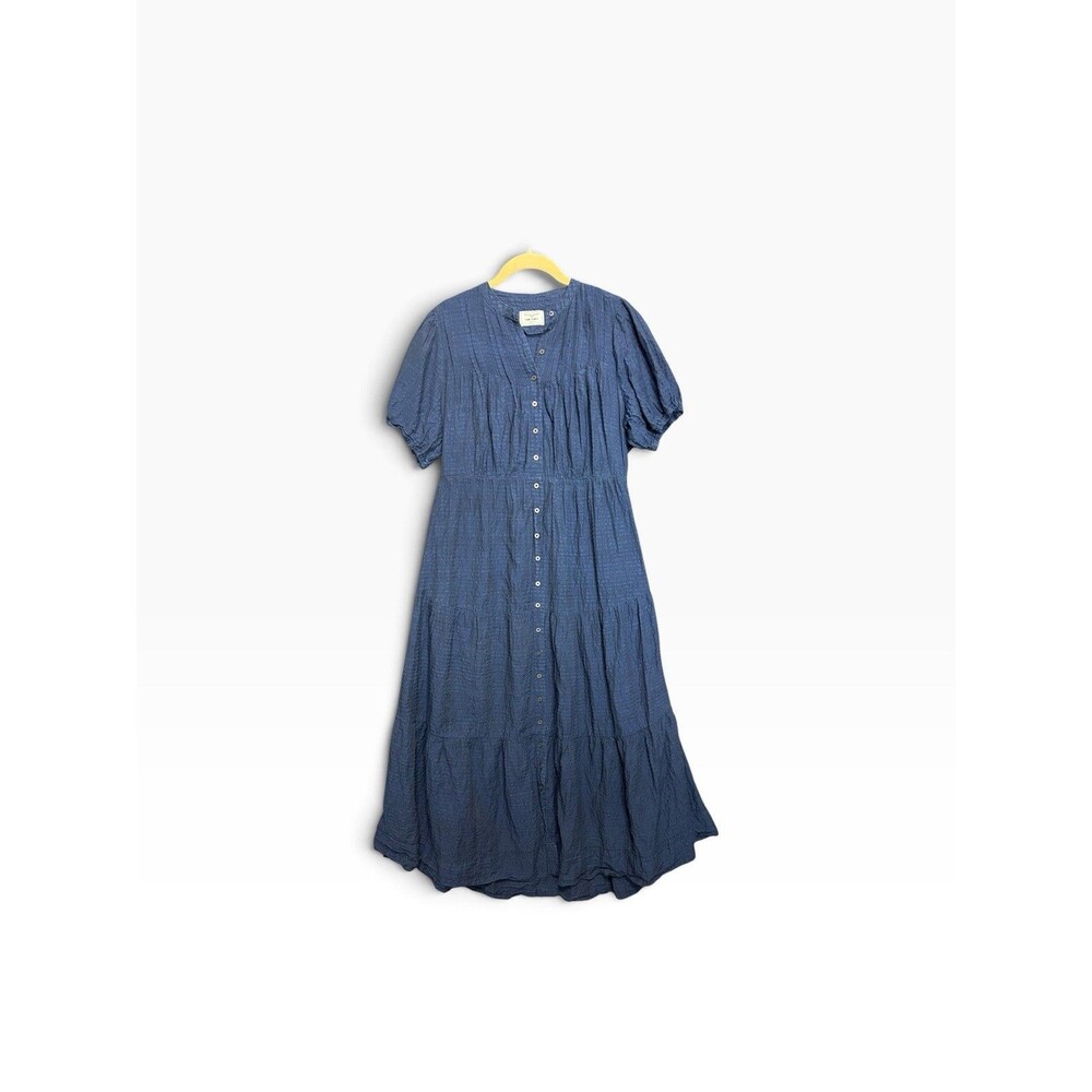 Kimes Ranch Jocelyn Blue Tiered Maxi Dress Size Medium Womens Western Wear